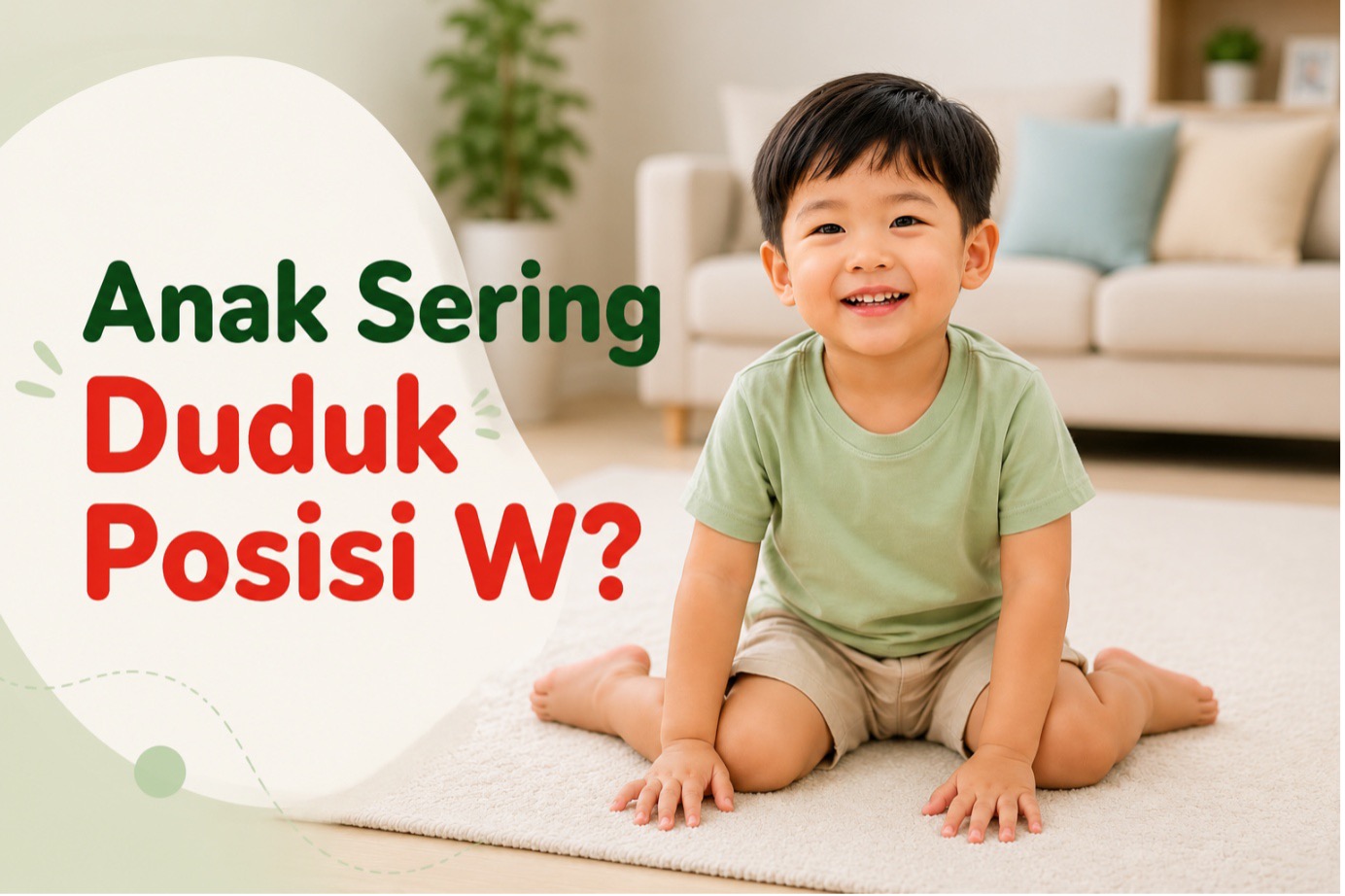 Anak Sering Duduk Posisi W? Jangan Langsung Panik, Tapi Jangan Diabaikan